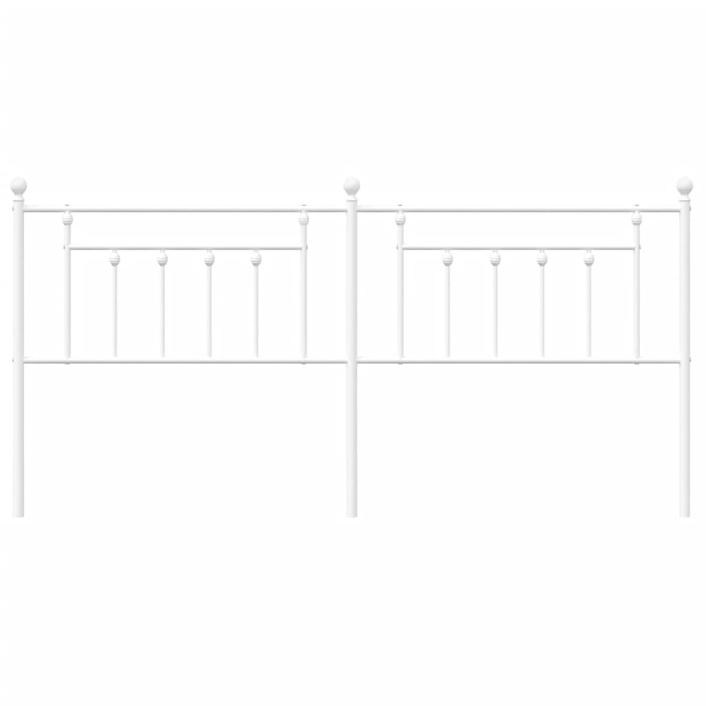 vidaXL Ersatz-Kopfteil Metall Weiß 200 cm