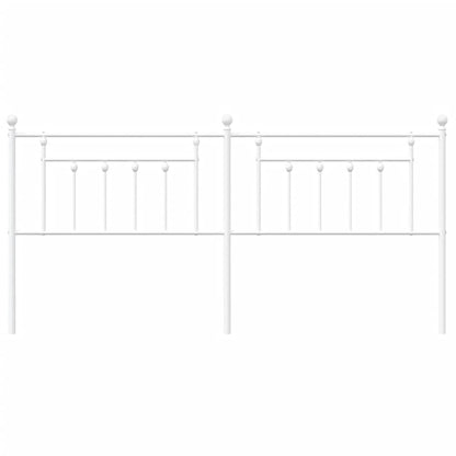 vidaXL Ersatz-Kopfteil Metall Weiß 200 cm