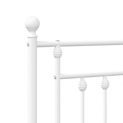 vidaXL Ersatz-Kopfteil Metall Weiß 200 cm