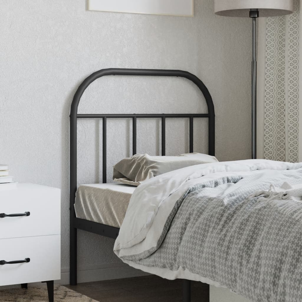 vidaXL Ersatz-Kopfteil Metall Schwarz 75 cm