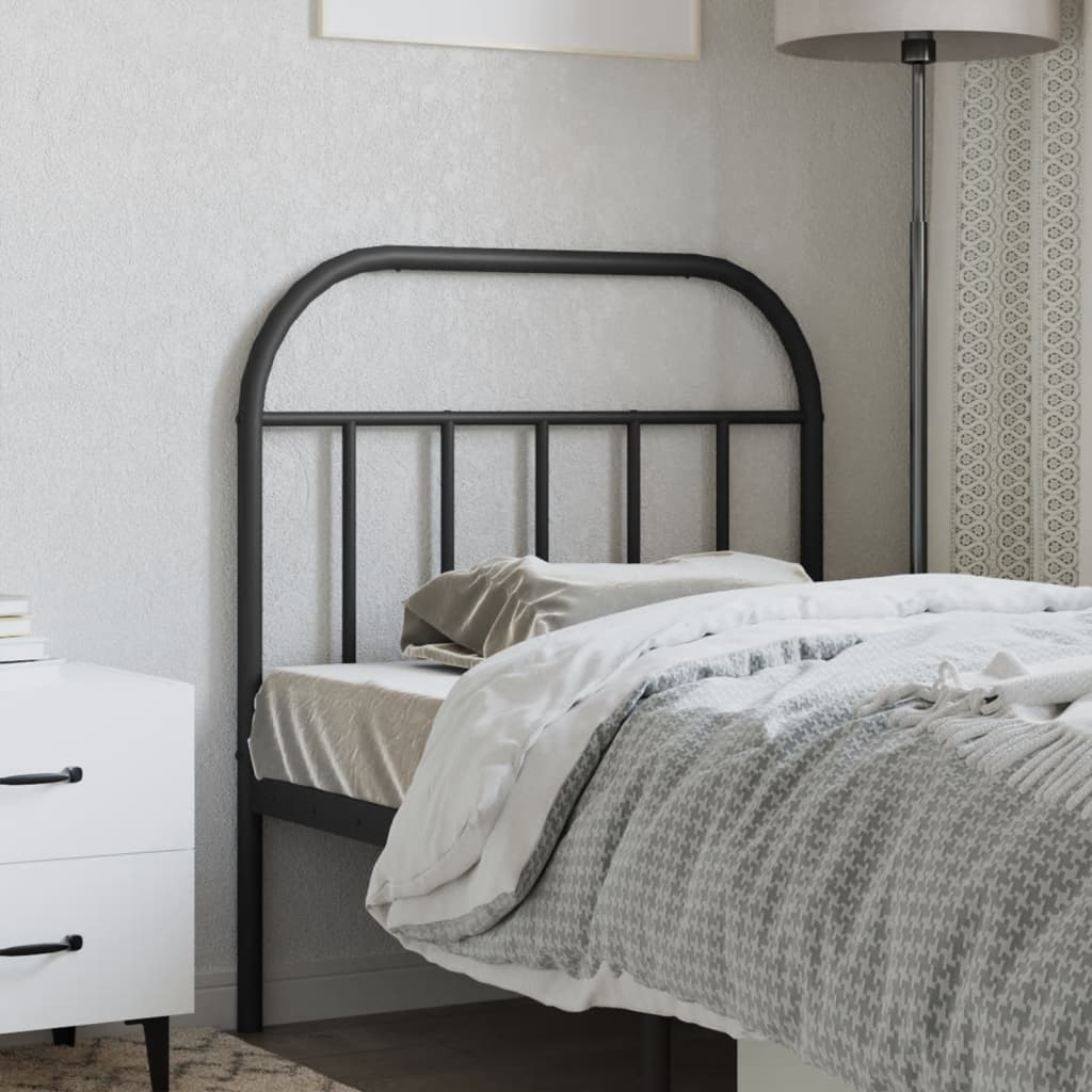 vidaXL Ersatz-Kopfteil Metall Schwarz 90 cm