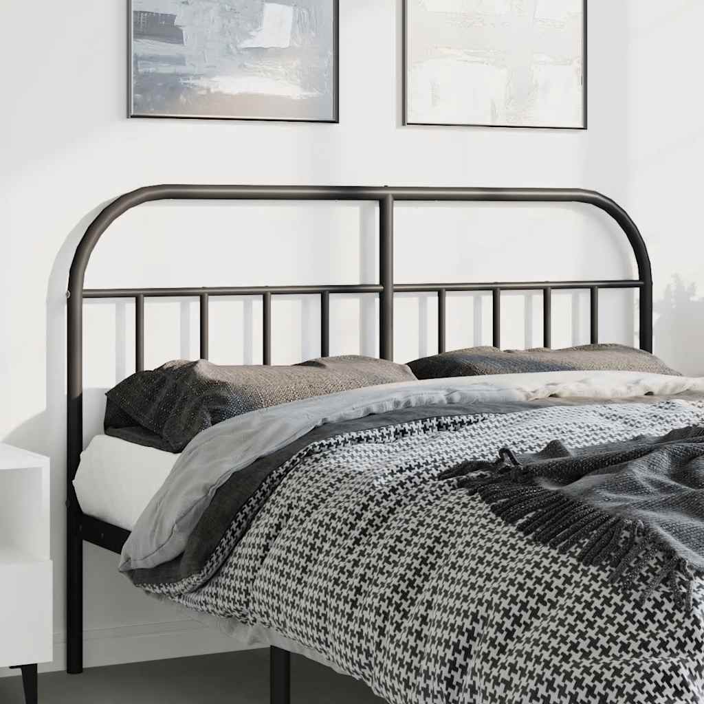 vidaXL Ersatz-Kopfteil Metall Schwarz 135 cm