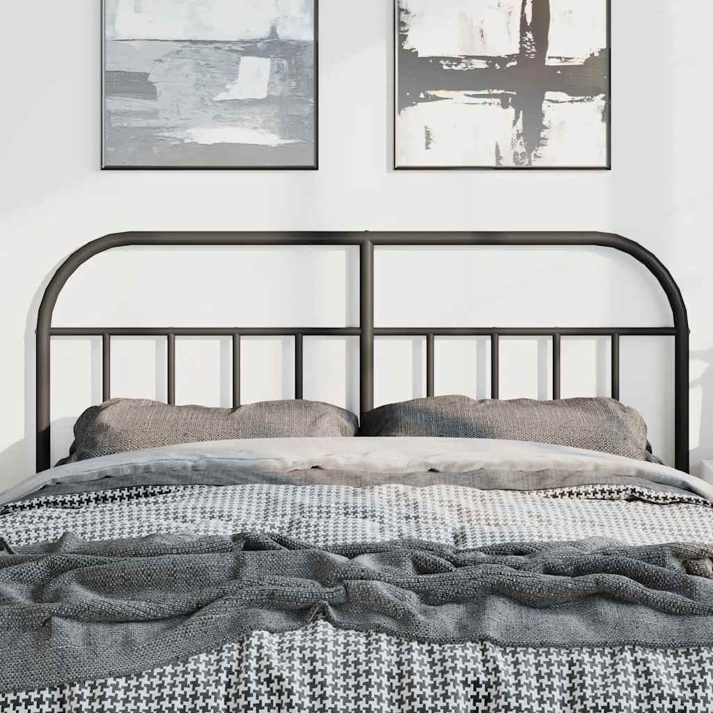 vidaXL Ersatz-Kopfteil Metall Schwarz 150 cm