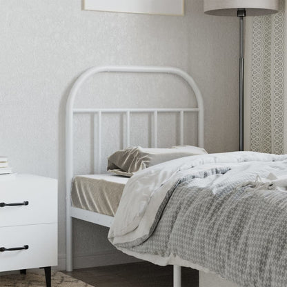 vidaXL Ersatz-Kopfteil Metall Weiß 75 cm