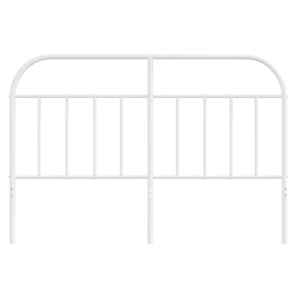 vidaXL Ersatz-Kopfteil Metall Weiß 135 cm