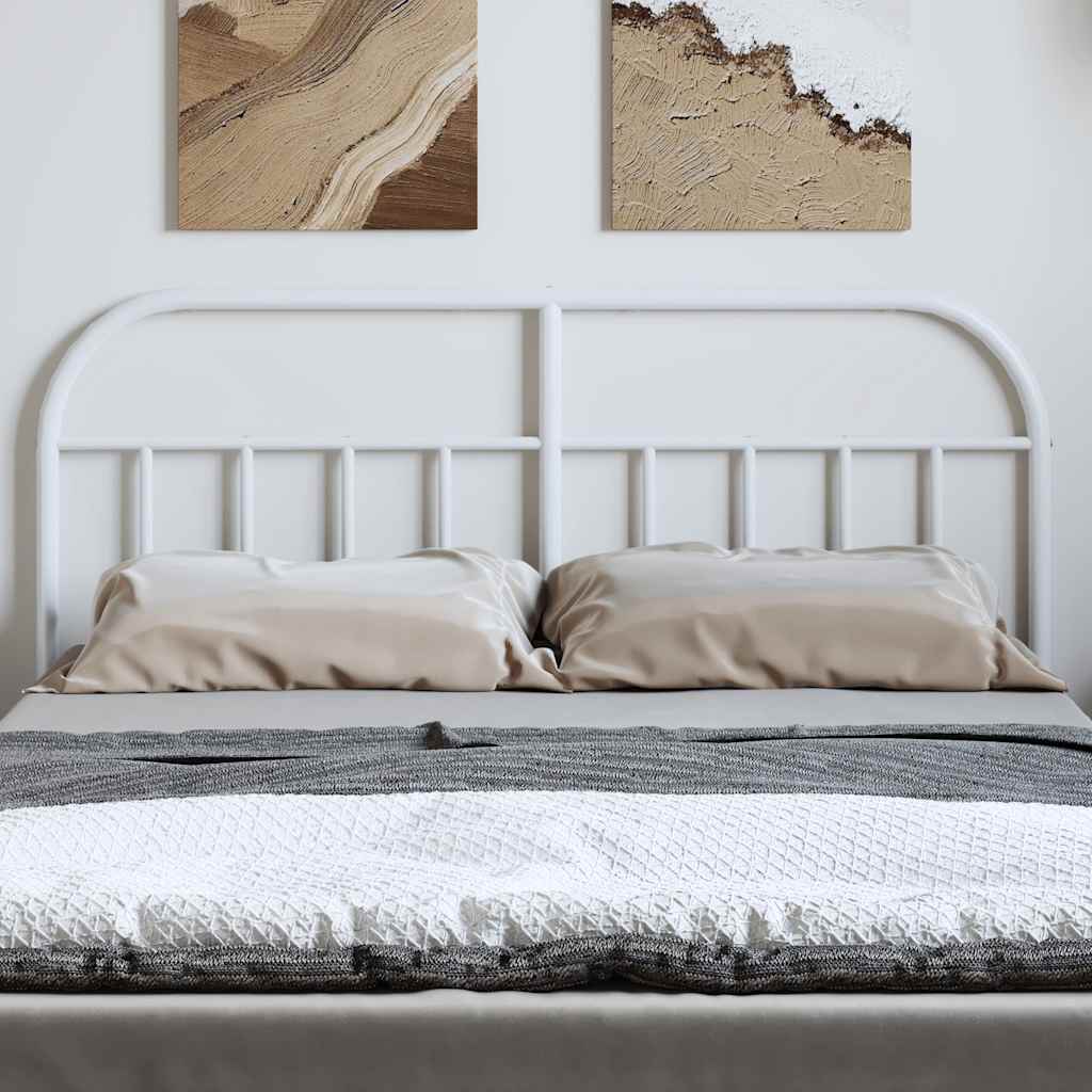 vidaXL Ersatz-Kopfteil Metall Weiß 150 cm
