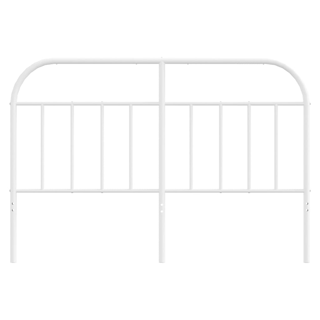 vidaXL Ersatz-Kopfteil Metall Weiß 150 cm