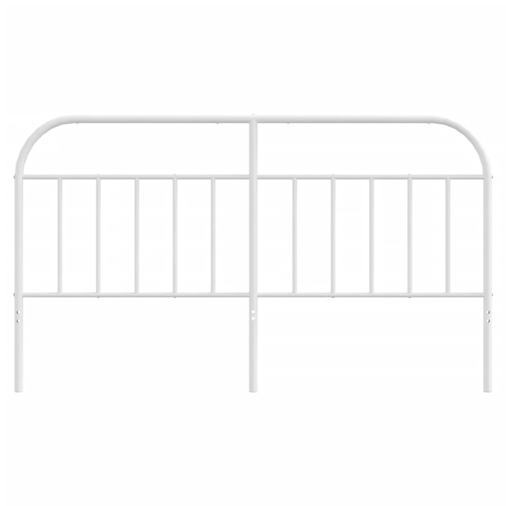 vidaXL Ersatz-Kopfteil Metall Weiß 160 cm