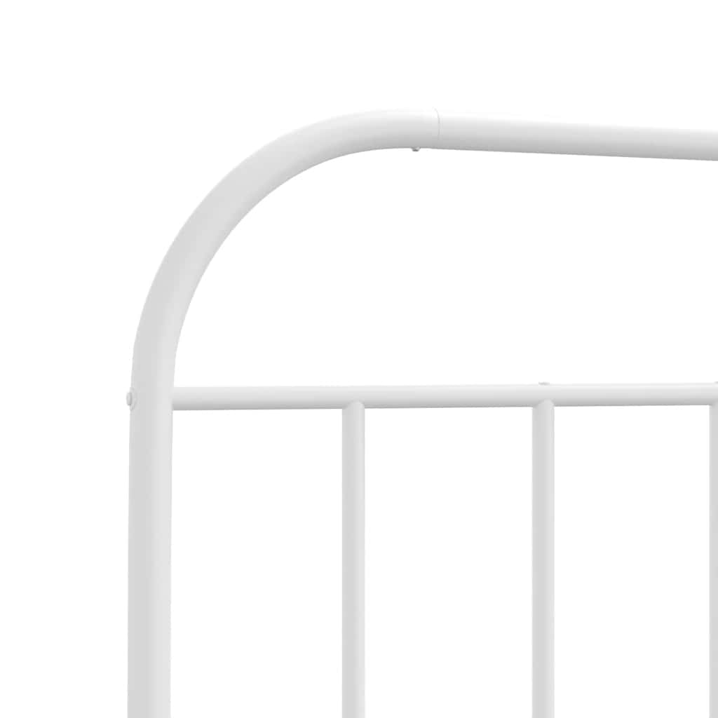 vidaXL Ersatz-Kopfteil Metall Weiß 180 cm