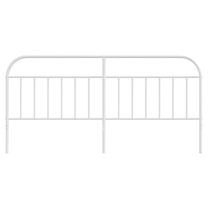 vidaXL Ersatz-Kopfteil Metall Weiß 193 cm