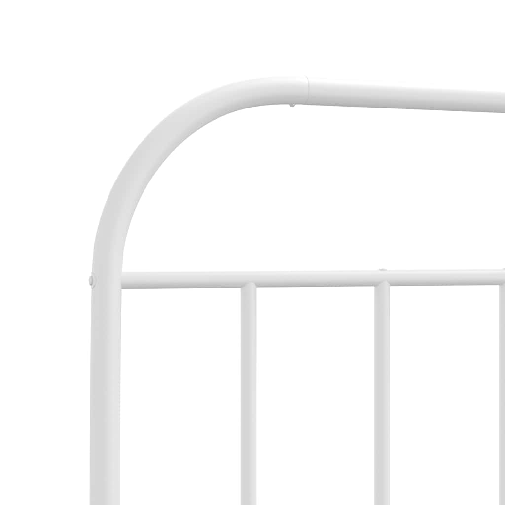 vidaXL Ersatz-Kopfteil Metall Weiß 193 cm