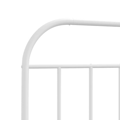 vidaXL Ersatz-Kopfteil Metall Weiß 193 cm