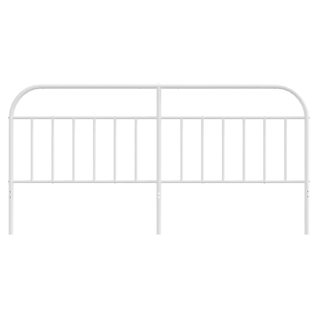 vidaXL Ersatz-Kopfteil Metall Weiß 200 cm