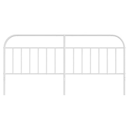 vidaXL Ersatz-Kopfteil Metall Weiß 200 cm
