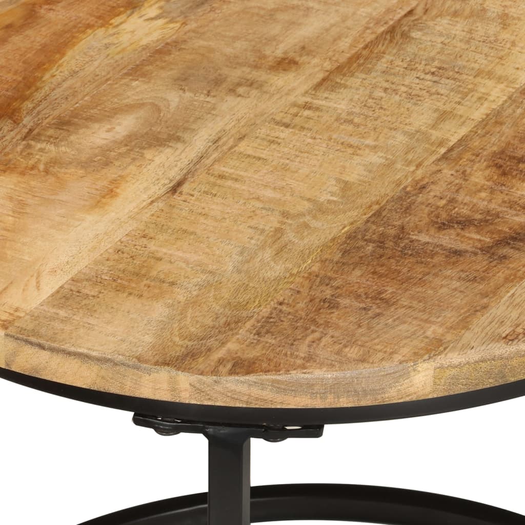 vidaXL Tables gigognes 3 pcs Bois de manguier massif brut