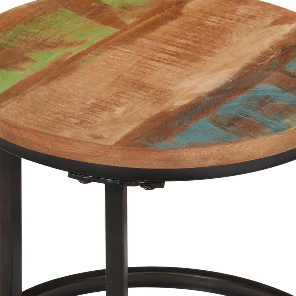 vidaXL Tables basses gigognes 3 pcs. Bois massif recyclé