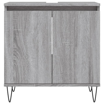vidaXL Ensemble de meubles de salle de bain 3 pcs Gris Aggloméré Sonoma