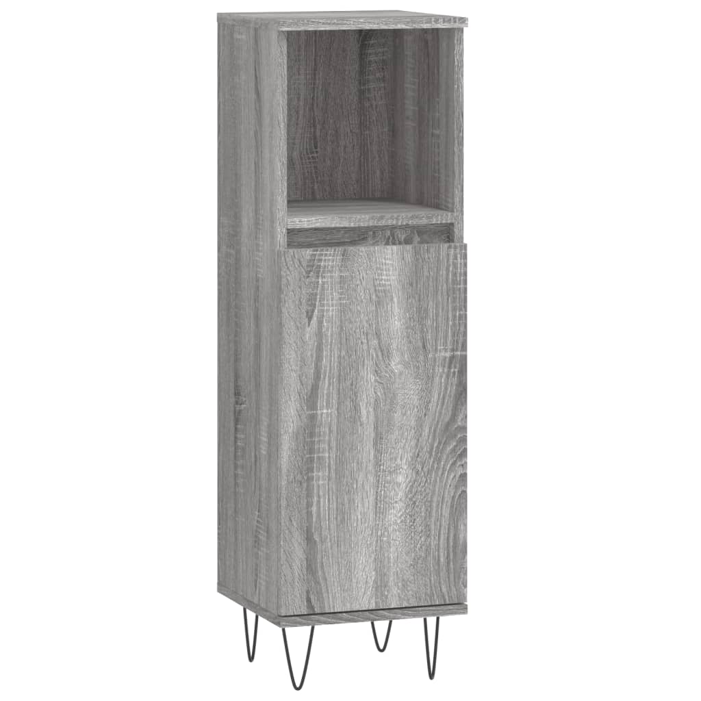 vidaXL Ensemble de meubles de salle de bain 3 pcs Gris Aggloméré Sonoma