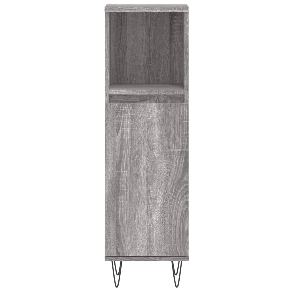 vidaXL Ensemble de meubles de salle de bain 3 pcs Gris Aggloméré Sonoma