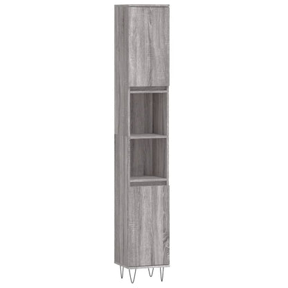vidaXL Ensemble de meubles de salle de bain 3 pcs Gris Aggloméré Sonoma