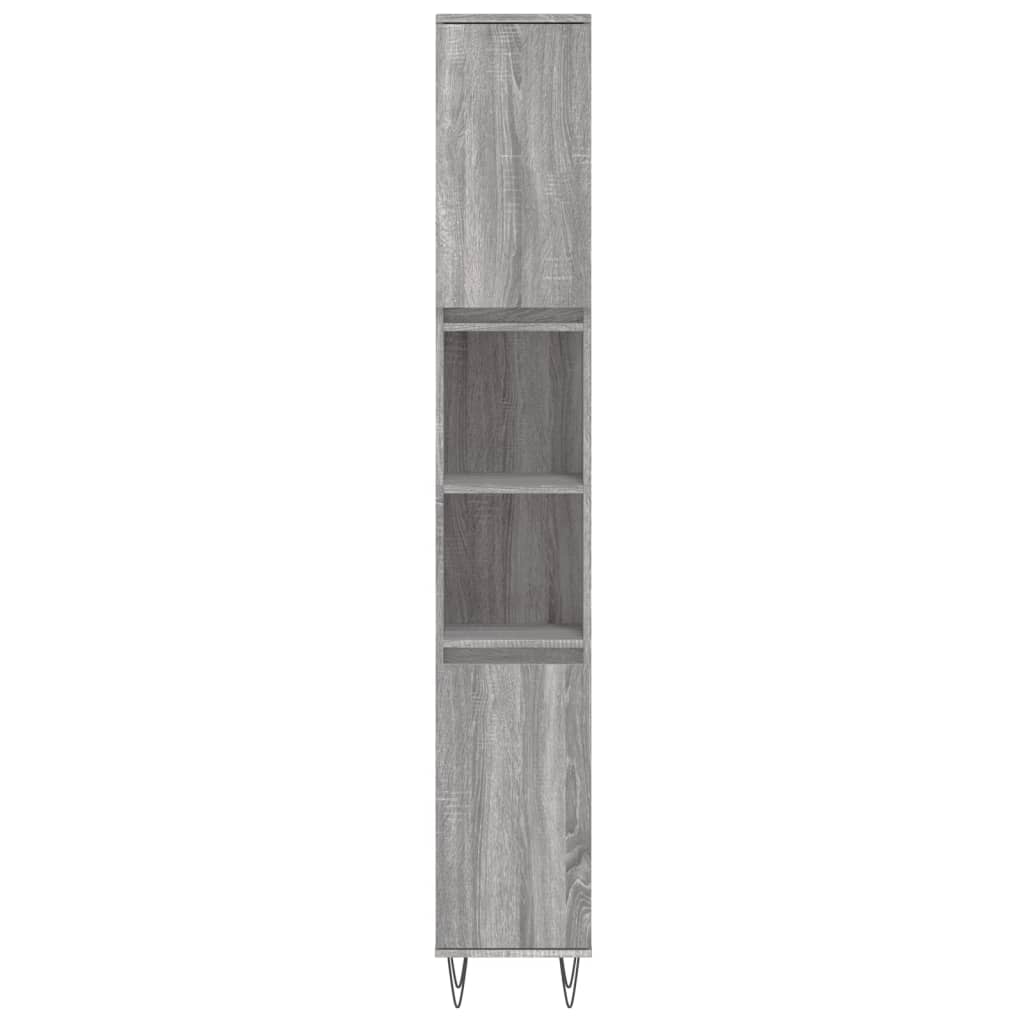 vidaXL Ensemble de meubles de salle de bain 3 pcs Gris Aggloméré Sonoma