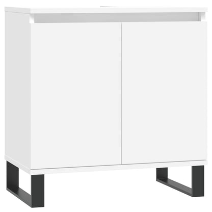 vidaXL Ensemble de meubles de salle de bain 3 pcs Blanc Matériau à base de bois