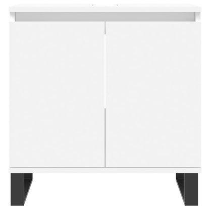 vidaXL Ensemble de meubles de salle de bain 3 pcs Blanc Matériau à base de bois