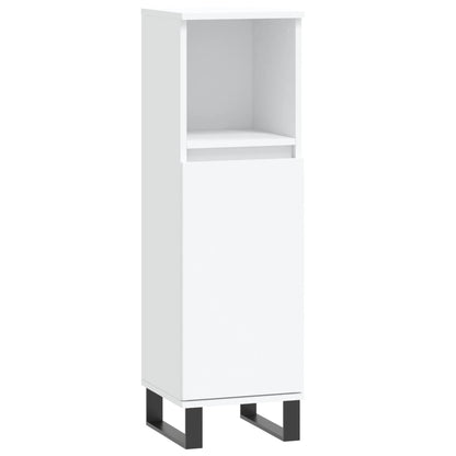 vidaXL Ensemble de meubles de salle de bain 3 pcs Blanc Matériau à base de bois
