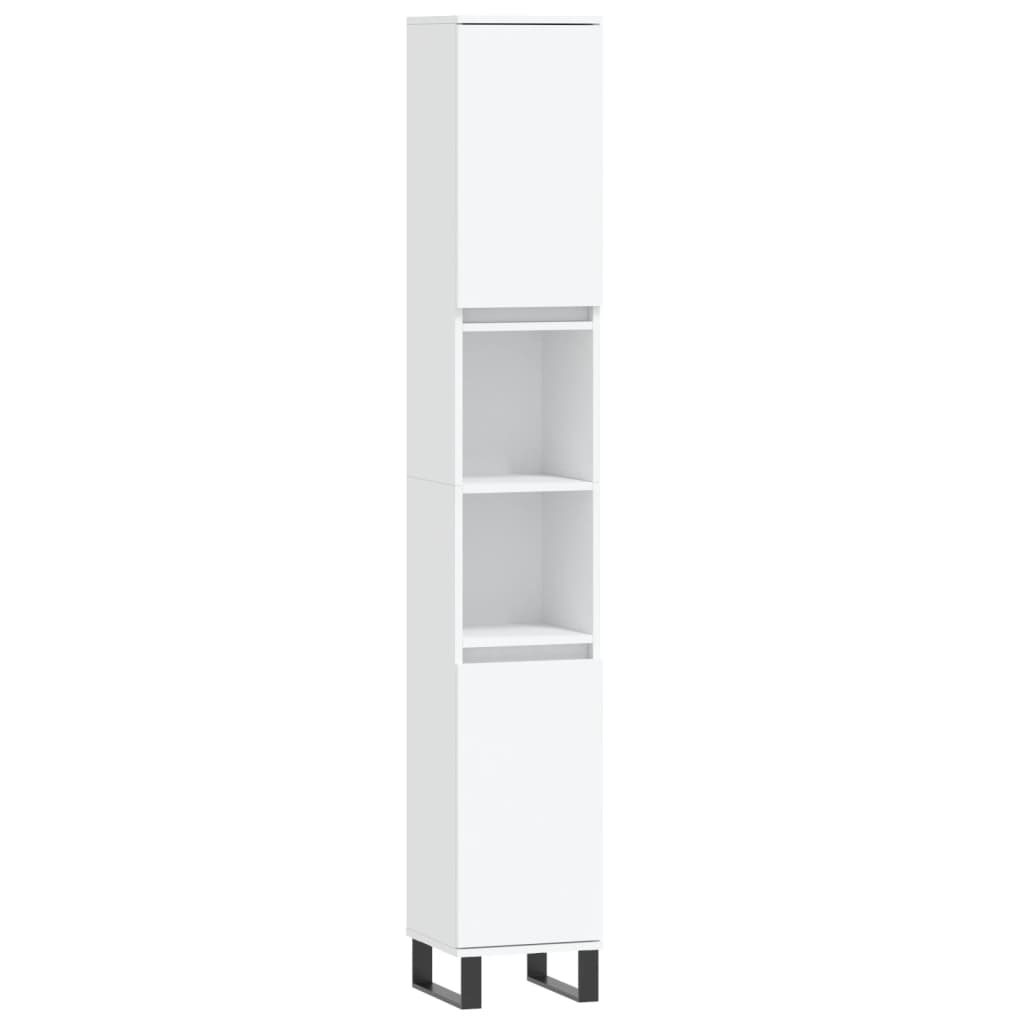 vidaXL Ensemble de meubles de salle de bain 3 pcs Blanc Matériau à base de bois
