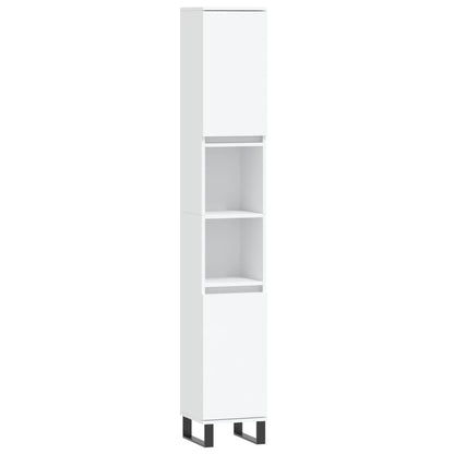 vidaXL Ensemble de meubles de salle de bain 3 pcs Blanc Matériau à base de bois