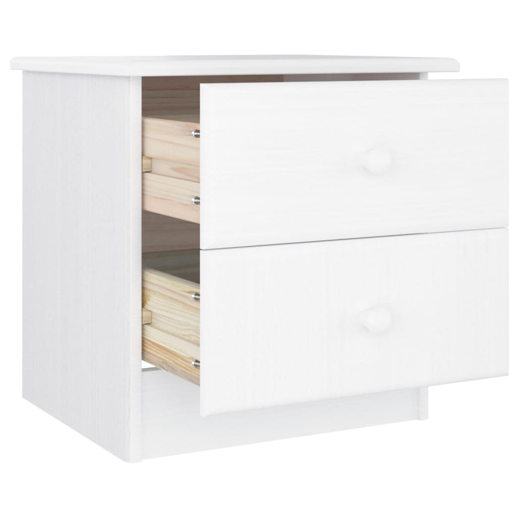 vidaXL Nachttisch ALTA Weiß 41x35x41 cm Massivholz Kiefer