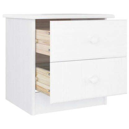 vidaXL Nachttisch ALTA Weiß 41x35x41 cm Massivholz Kiefer