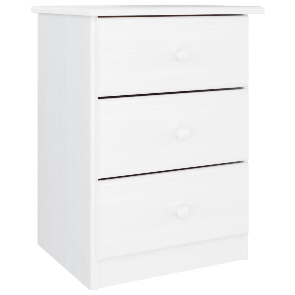 vidaXL Table de chevet ALTA blanc 41x35x55,5 cm pin massif