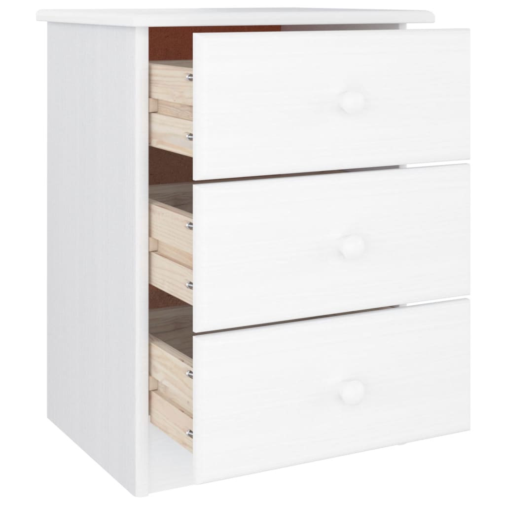 vidaXL Table de chevet ALTA blanc 41x35x55,5 cm pin massif