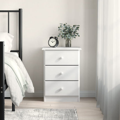 vidaXL Table de chevet ALTA blanc 41x35x55,5 cm pin massif