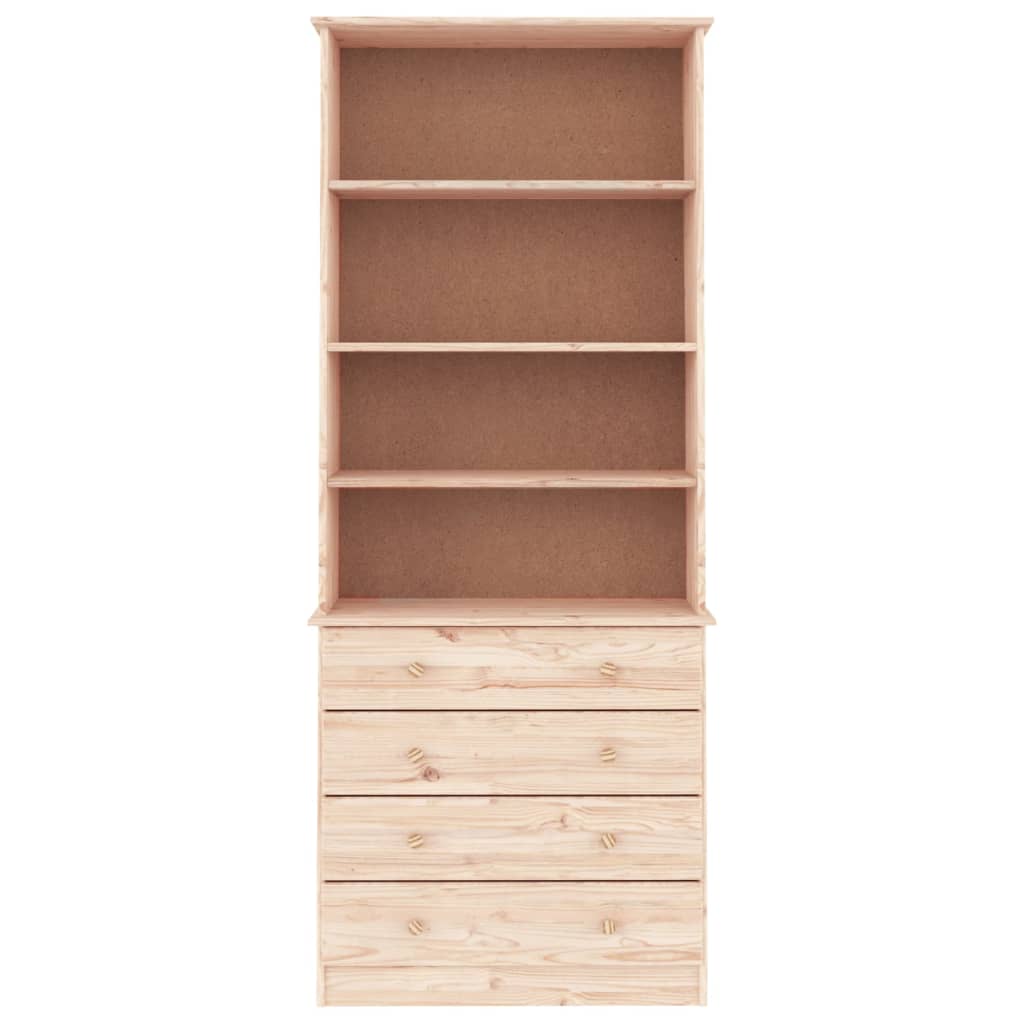 vidaXL Bücherregal mit Schubladen ALTA 77x35x186,5cm Massivholz Kiefer