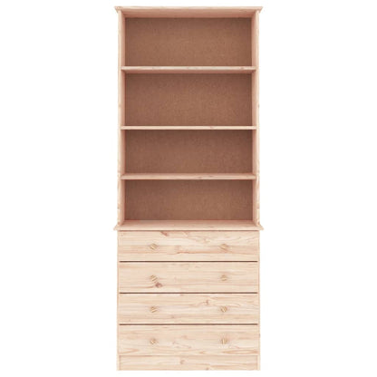 vidaXL Bücherregal mit Schubladen ALTA 77x35x186,5cm Massivholz Kiefer