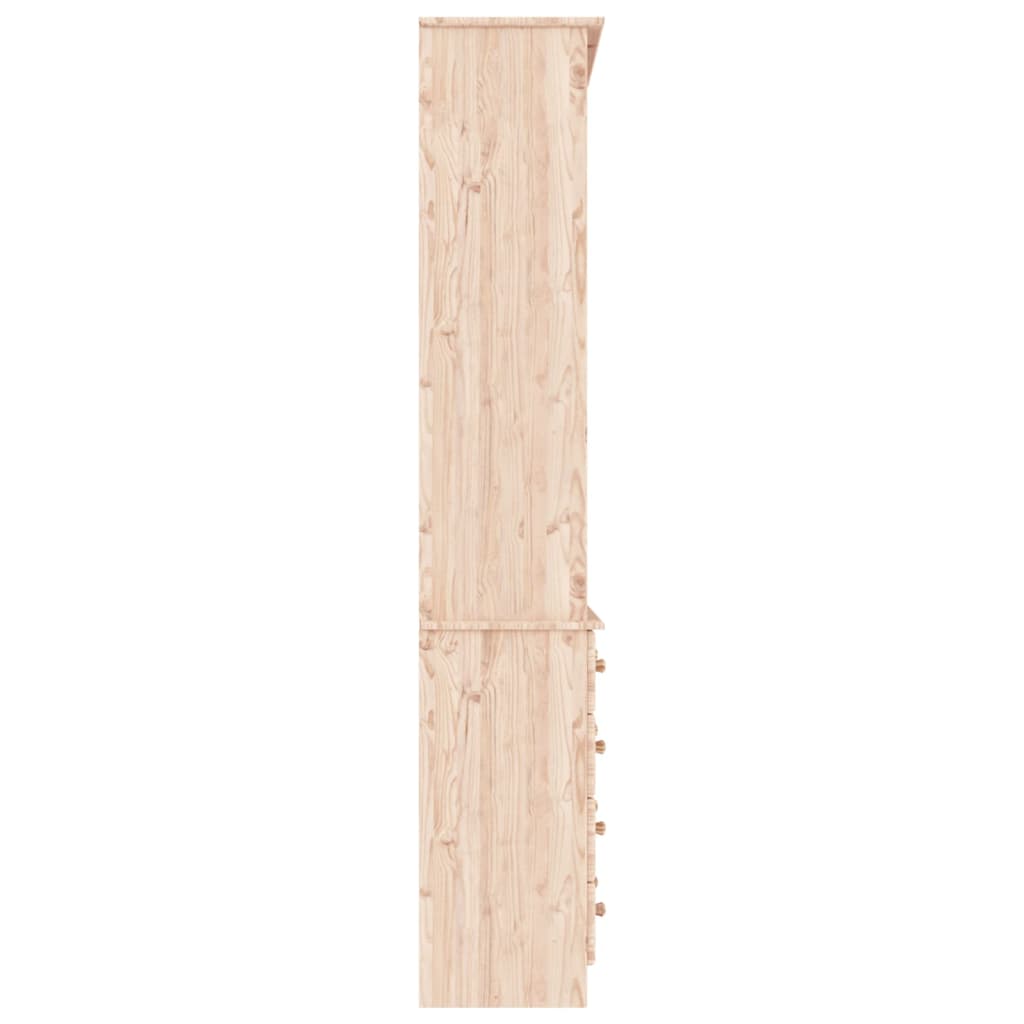 vidaXL Bücherregal mit Schubladen ALTA 77x35x186,5cm Massivholz Kiefer