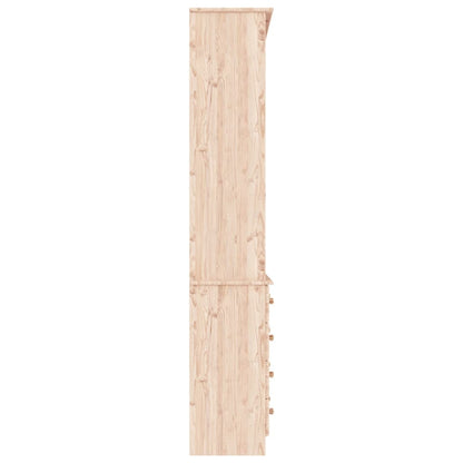 vidaXL Bücherregal mit Schubladen ALTA 77x35x186,5cm Massivholz Kiefer