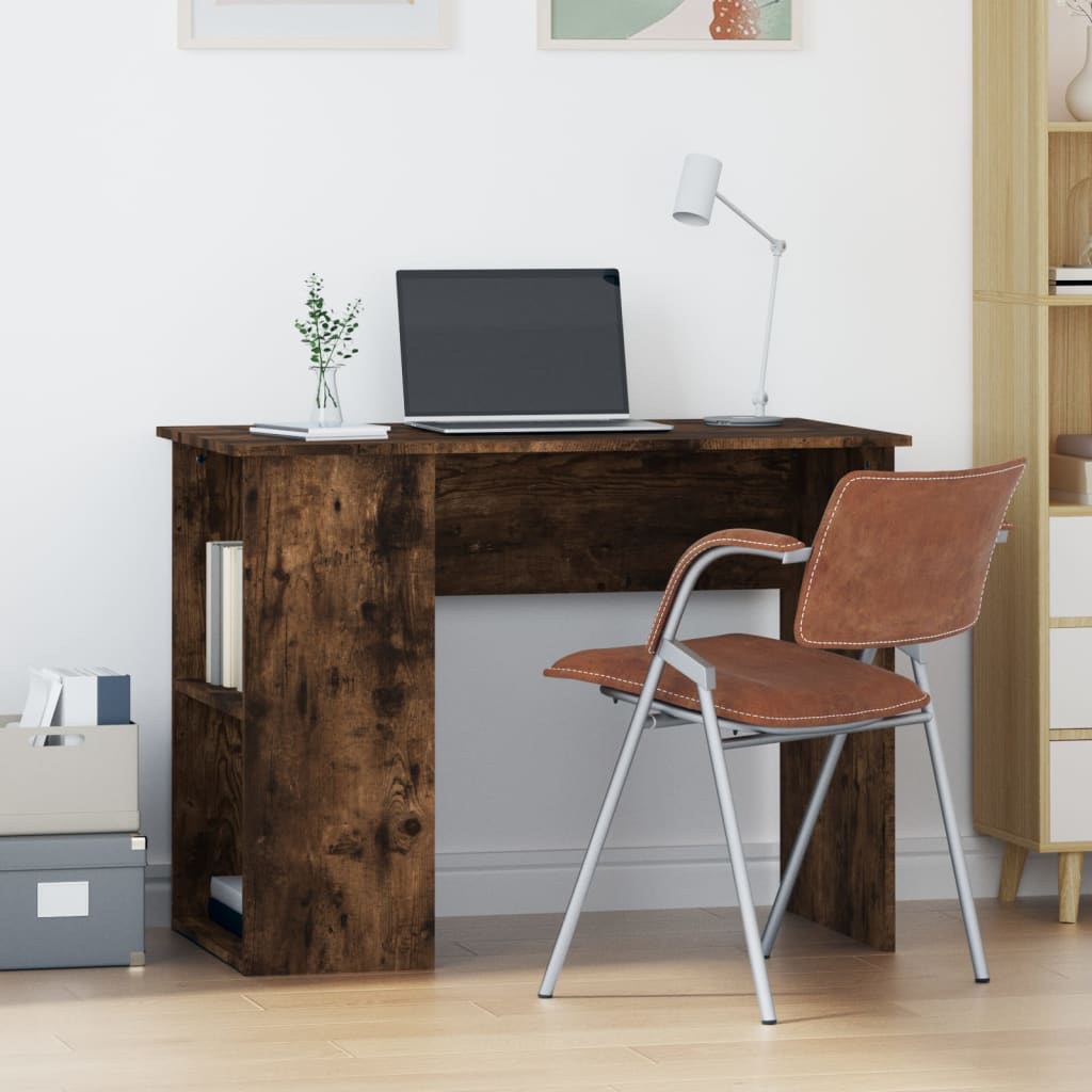 vidaXL Schreibtisch Räuchereiche 100x55x75 cm Holzwerkstoff
