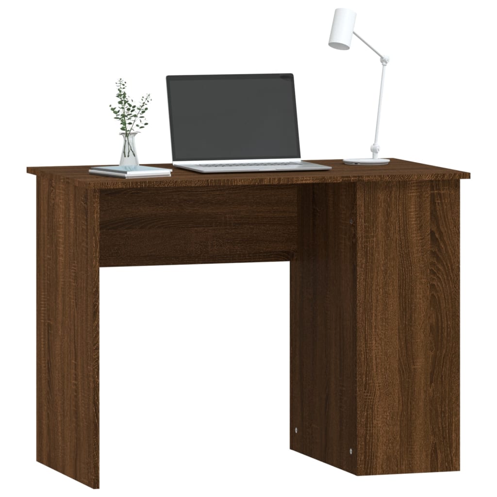 vidaXL Bureau marron aspect chêne 100x55x75 cm en bois d'ingénierie