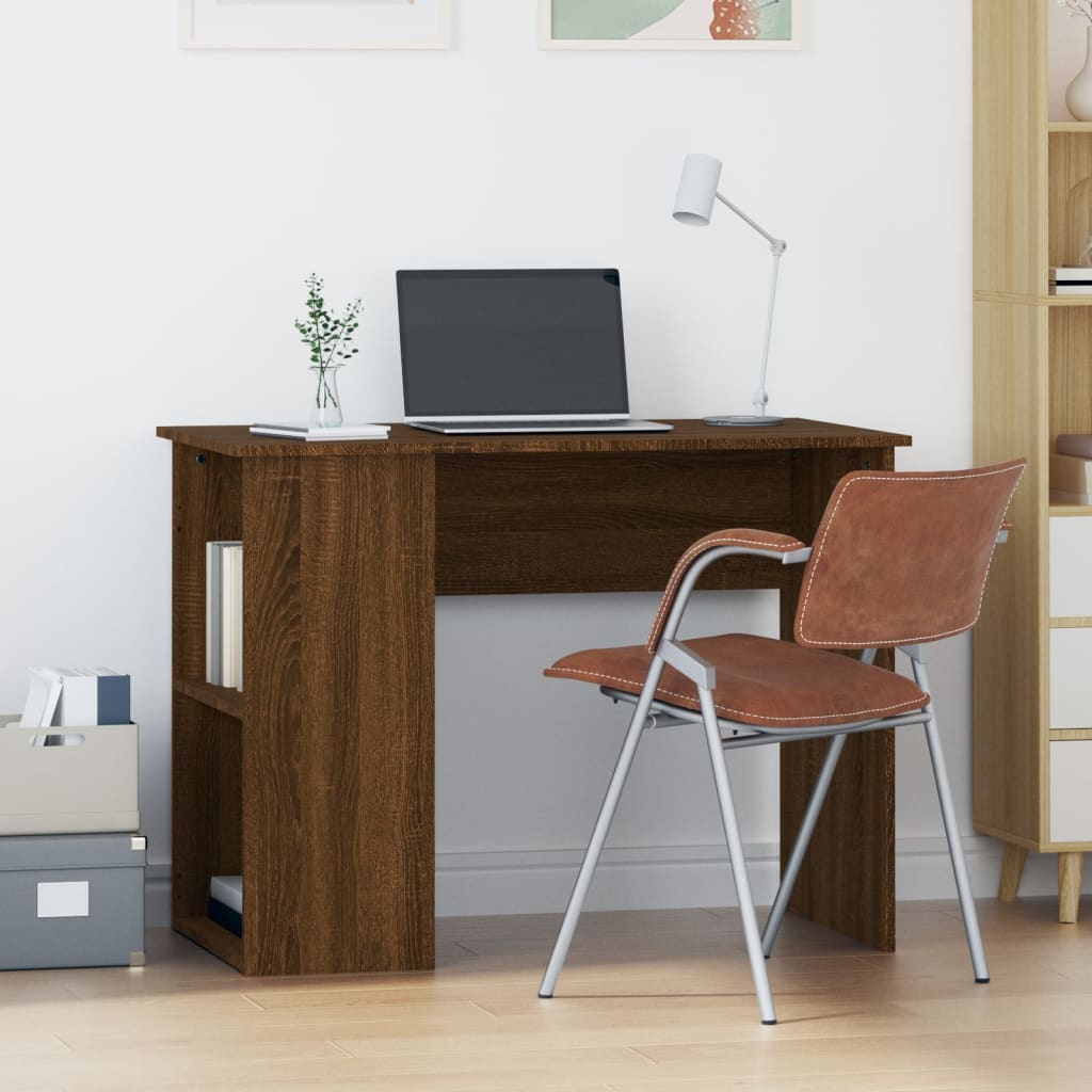 vidaXL Bureau marron aspect chêne 100x55x75 cm en bois d'ingénierie