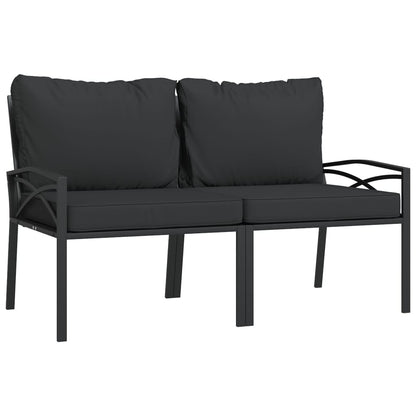 vidaXL Salon de jardin 6 pcs avec coussins gris Acier