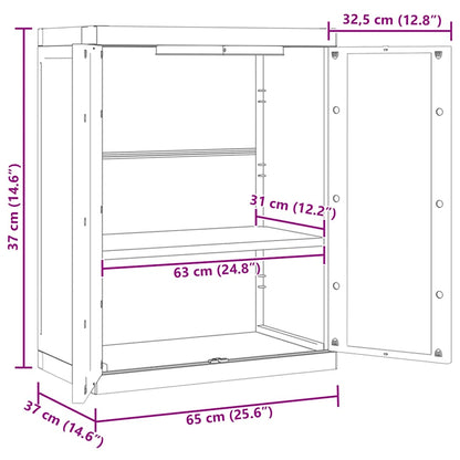 vidaXL Gartenschrank Grau und Schwarz 65x37x85 cm PP