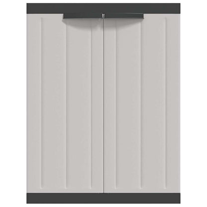 vidaXL Gartenschrank Grau und Schwarz 65x37x85 cm PP