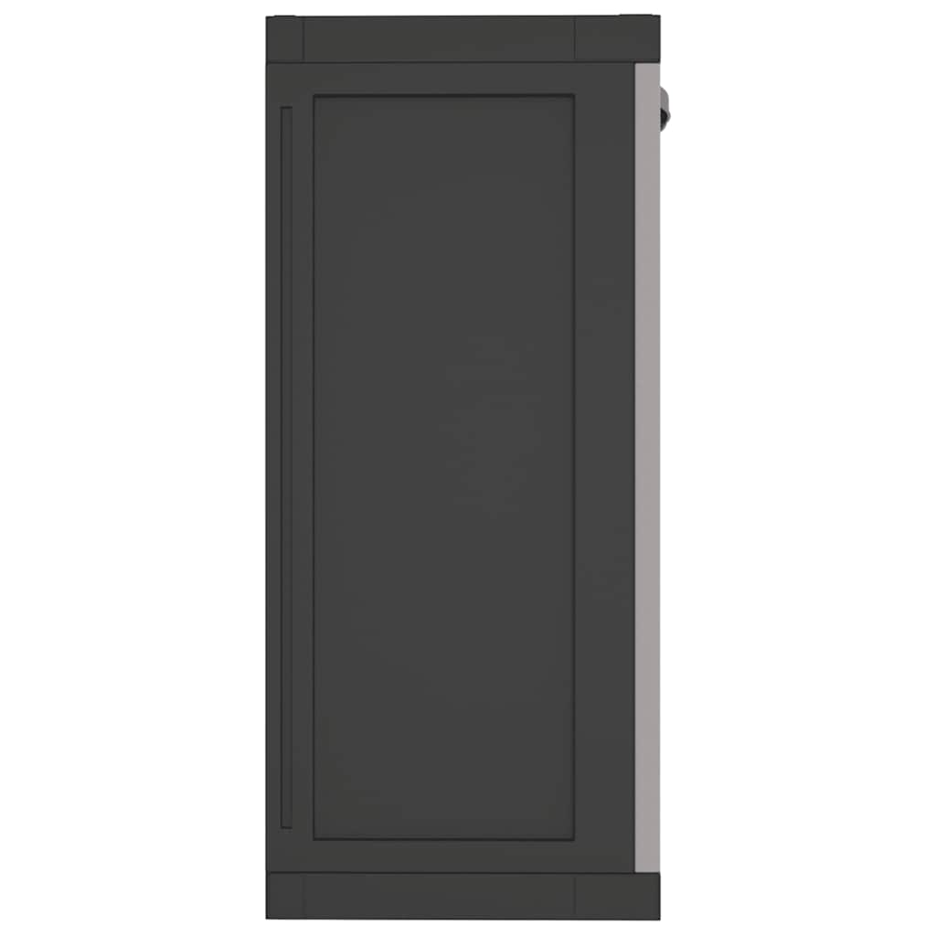 vidaXL Gartenschrank Grau und Schwarz 65x37x85 cm PP