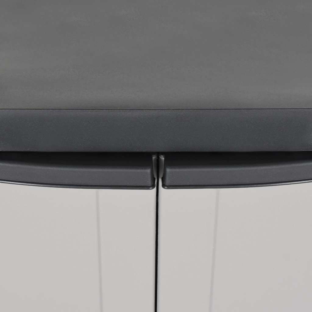 vidaXL Gartenschrank Grau und Schwarz 65x37x85 cm PP