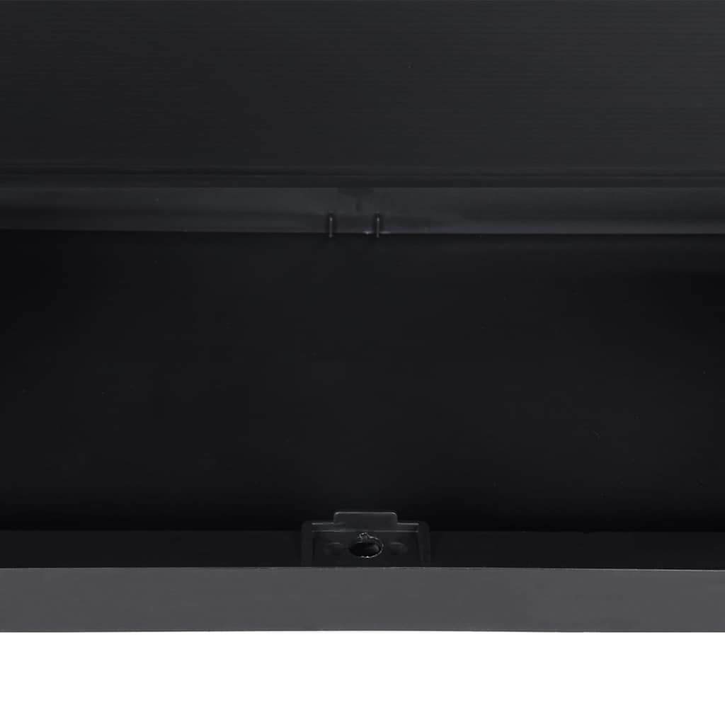 vidaXL Gartenschrank Grau und Schwarz 65x37x165 cm PP