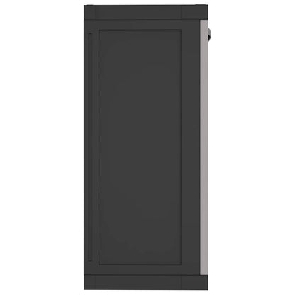 vidaXL Gartenschrank Grau und Schwarz 97x37x85 cm PP