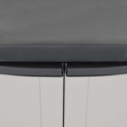 vidaXL Gartenschrank Grau und Schwarz 97x37x85 cm PP